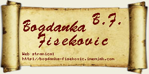 Bogdanka Fišeković vizit kartica